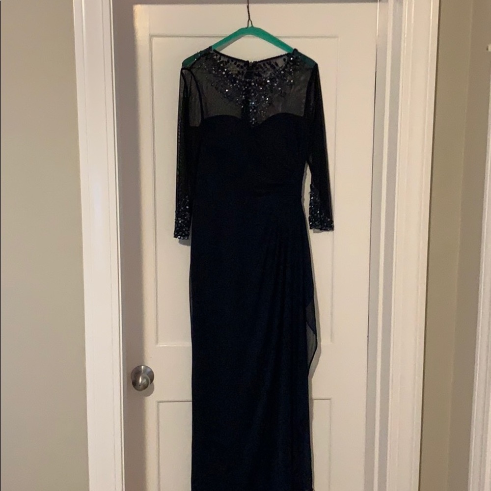 Gorgeous navy evening dress with sequins